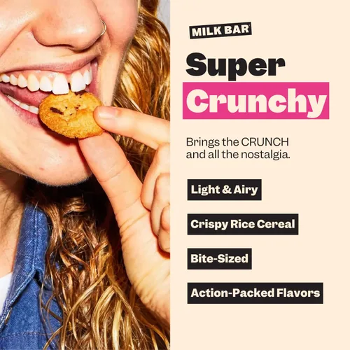 Miniatura 4 de Milk Bar Crunchies Galletas crujientes del tamaño de un bocado sin sabores artificiales ni conservantes Paquete de 3, bolsas de 4.5 onzas