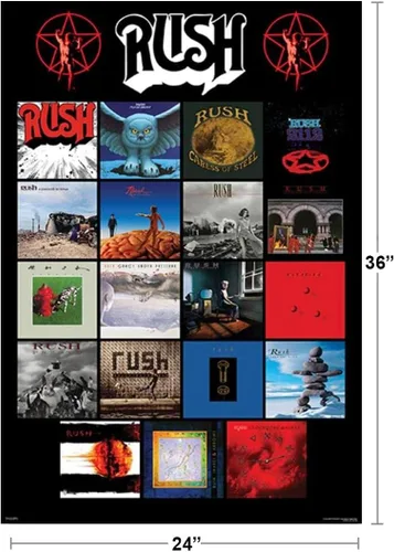 Miniatura 3 de Pyramid America Rush Band - Póster de música rock clásico de 24 x 36 pulgadas para cocina, sala de estar y decoración estética de habitación