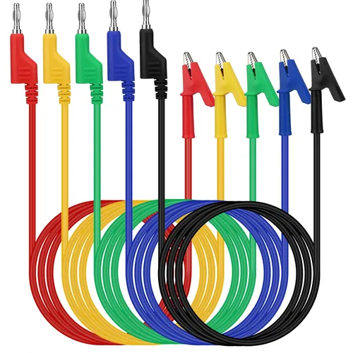 Miniatura 14 de SWANLAKE - Juego de cables de prueba de multímetro de 11 piezas, sondas de multímetro CAT III 1000V 20A con clips de cocodrilo, sonda de aguja, clip