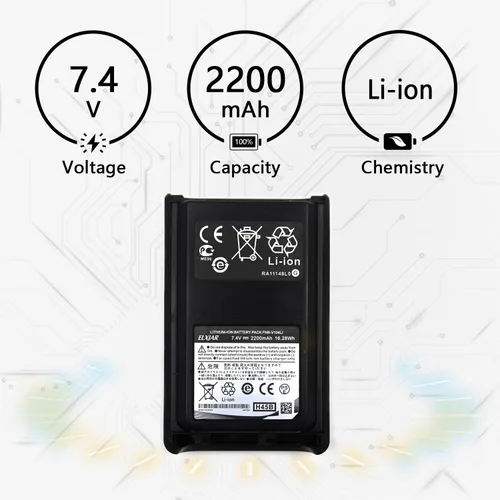 Miniatura 3 de Reemplazo de batería de iones de litio de 7.4V 2200mAh FNB-V104LI para radios bidireccionales Yaesu Vertex VX-231 VX-228 VX-230 VX-231 VX-234