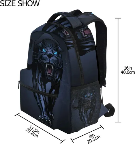 Miniatura 7 de Roaring Panther Mochila escolar Mochila de viaje para niños estudiantes, Patrón 1, Mochilas Daypack