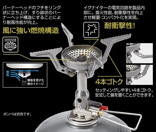 Miniatura 8 de ソト(SOTO) アミカス コンパクトストーブ SOD-320 キャンプストーブ OD缶用 シングルバーナー キャンプ ガス バーナー 火力が強い ソロキャンプ ツーリング BBQ 登山アウトドア 収納ケース付き 折り畳み式 防風