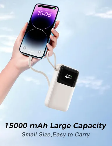 Miniatura 2 de HELLEE Arroz de alta velocidad portátil de la batería externa del banco 15000mAh del poder