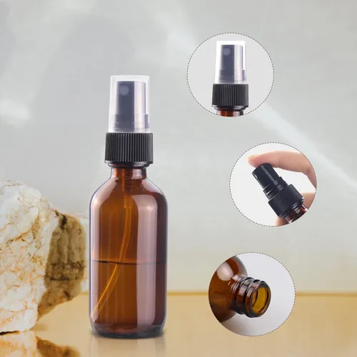 Miniatura 3 de Wedama Mini botellas de spray de vidrio de 2 onzas, botellas pequeñas vacías con cuentagotas de embudo, niebla fina para cabello, viajes, plantas