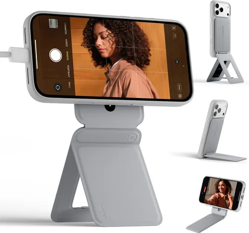 Miniatura 13 de MOFT MOVAS - Billetera con trípode para teléfono, 3 en 1, soporte magnético compatible con NFC, soporte para tarjetas ajustable de cuero vegano