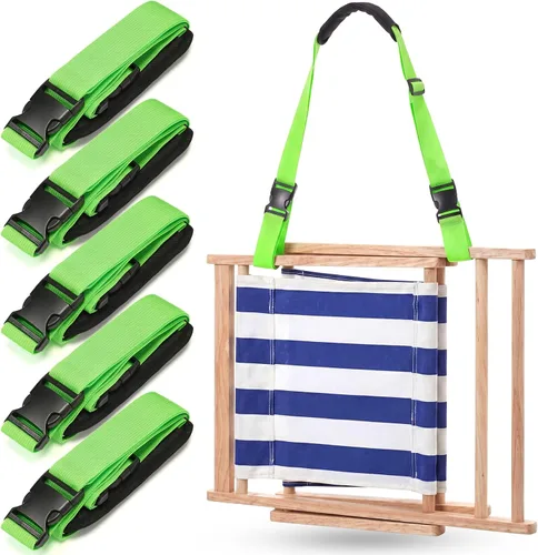 Miniatura 28 de Sanwuta Correa de transporte ajustable para silla de playa, correas para silla de camping, plegables, para playa, mochilero, bicicletas plegables