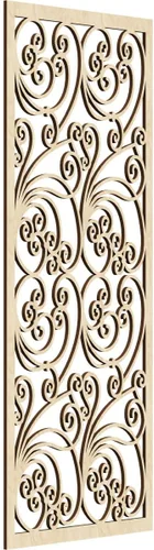 Miniatura 107 de 9 3/8"W x 24 3/8"H x 1/4"T Marilla Decorativos Paneles de Pared de Madera Calado, Abedul