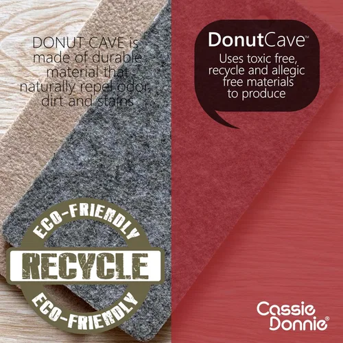 Miniatura 9 de Cama túnel para gatos de interior, mediana y grande, casa cueva en forma de donut de hasta 22 libras, espaciosa para 2 gatitos (marrón)