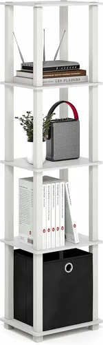 Miniatura 25 de Furinno Turn-N-Tube - Esquina cuadrada multiusos Negro/Negro