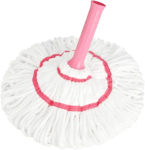 Miniatura 8 de Trapeador giratorio autoescurridor para limpieza de suelos, mango largo de 57 pulgadas, trapeador de microfibra resistente para trapear húmedo