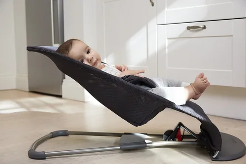 Miniatura 6 de BabyBjörn Asiento de tela para hamaca - Antracita, Malla, Antracita, 1 unidad (paquete de 1)