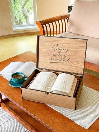 Miniatura 2 de Caja de madera personalizada con nombre para recuerdos, recuerdo, regalo para él, ella, novio, novia, bebé, niña, hermano, hermana, chico, padrinos