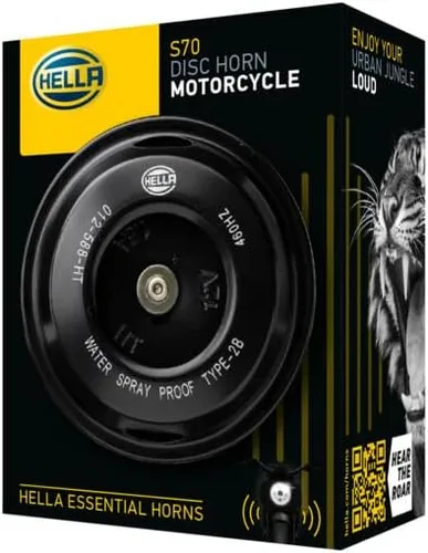 Miniatura 4 de HELLA 012588061 Motorcycle Series - Bocina de disco negra de 12 V (ajuste universal, paquete de ampolla individual)