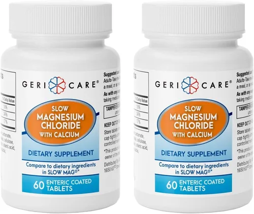 Miniatura 8 de Gericare Cloruro de magnesio lento Tabletas de calcio de Geri-Care Suplemento nutricional Botella de 60 unidades (paquete de 1)