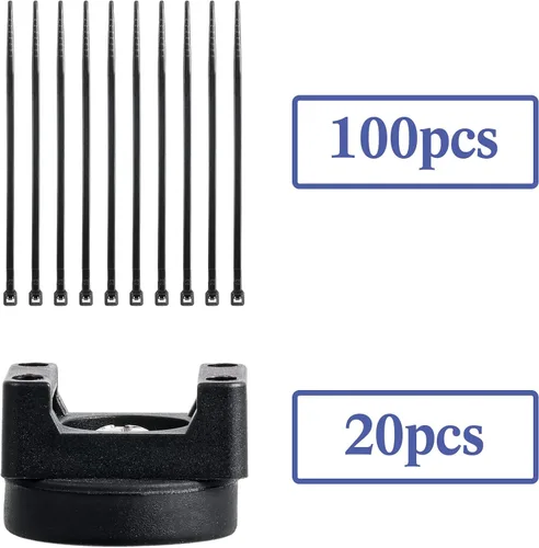 Miniatura 2 de Yookeer 120 piezas de soporte magnético para cables, multiusos, bases magnéticas de gestión de cables con cremallera resistente, montaje de bridas