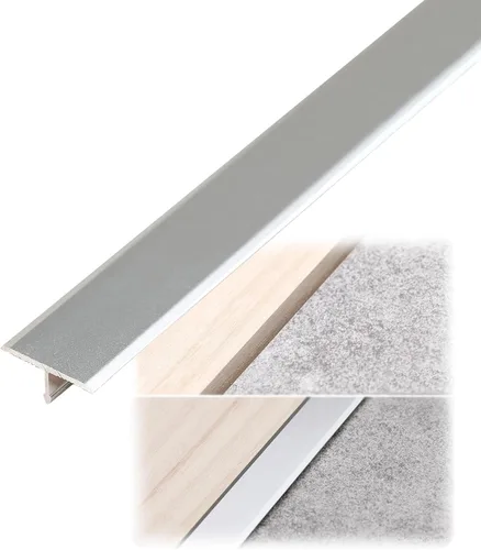 Miniatura 16 de Tira de transición de suelo de aluminio con moldura en T, para garaje, laminado a vinilo, tira de umbral de borde de puerta, para porche, entrada