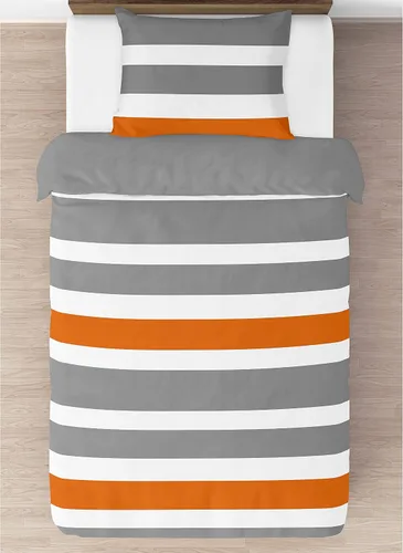 Miniatura 3 de Sweet Jojo Designs Juego de edredón individual de 2 piezas (rayas modernas) para niños o niñas, adolescentes, ropa de cama para niños, cama en una