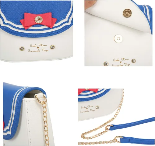 Miniatura 4 de Sunwel Fashion Bolso cruzado pequeño Kawaii Anime Cosplay bolso de hombro con cadena de lazo