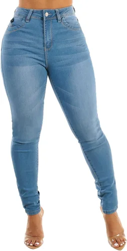 Miniatura 3 de Moda Xpress - Jeans ajustados con levantamiento de glúteos y cintura alta para mujer