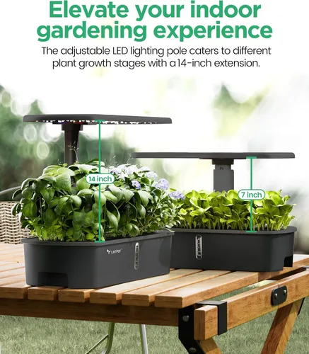 Miniatura 5 de LETPOT LPH-Air - Kit de sistema de cultivo hidropónico, control por aplicación y WiFi para jardín interior inteligente con luz de crecimiento de 24
