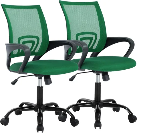 Miniatura 9 de PayLessHere Silla de Oficina para Computadora Ergonómica Económica Silla de Escritorio Ajustable Cómoda de Respaldo Medio para Tareas con Ruedas