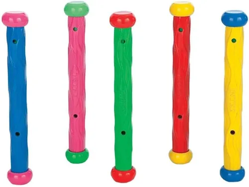 Juguete subacuático para natación o buceo en piscina, bastones de juego # 55504, Paquete de 10, Variados