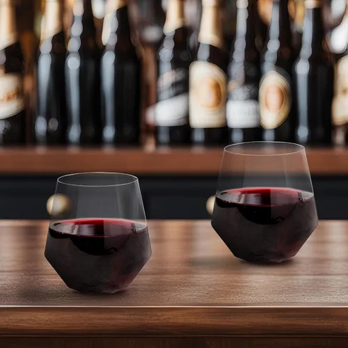 Miniatura 6 de Smarty Had A Party Copas de vino de 12 onzas, paquete de 64 copas de plástico transparente sin tallo, irrompibles y desechables para fiestas