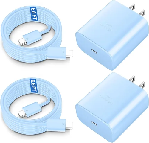Miniatura 10 de Cargador rápido USB C de 45 W, cargador súper rápido de 45 vatios tipo C con cable de carga rápida Android de 6.6 pies para Samsung Galaxy S26