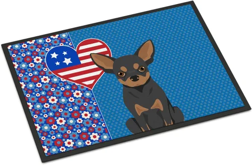 Miniatura 119 de Caroline's Treasures WDK5119JMAT Airedale Terrier USA - Tapete para interiores o exteriores, 24 x 36 pulgadas, tapete para puerta delantera