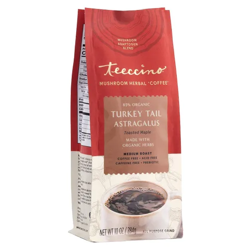 Miniatura 23 de Teeccino Lion’s Mane Rhodiola Café alternativo de setas adaptogénicas - Rosa - Café de setas herbal con sabor a mane de león y rhodiola, tostado