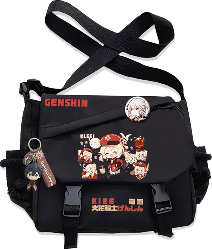 Miniatura 13 de Bolso Furina Crossbody Bag Single Shoulder Bag Adulto Anime 3D Print Mochila Negro Bolsa