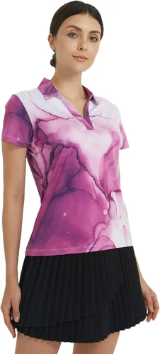 Miniatura 2 de Camisa de golf para mujer, polo de golf de secado rápido que absorbe la humedad para mujer