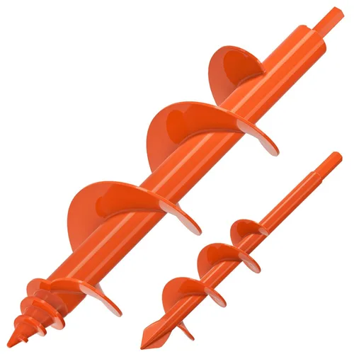 Miniatura 11 de Insaga Broca de taladro de 1.6 x 9 pulgadas para plantar, taladro de tierra en espiral de 0.098 in de grosor para excavador de agujeros de poste