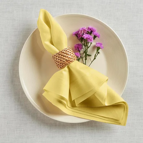Miniatura 66 de Solino Home Juego de 4 manteles individuales blancos de 100 % lino puro de 14 x 14 pulgadas para invierno, San Valentín, primavera, Pascua, Fete