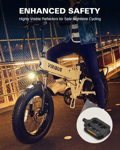 Miniatura 4 de VIRIBUS Pedales de bicicleta de 9/16 pulgadas, pedales de bicicleta profesionales con plataformas antideslizantes y reflectores, pedales BMX