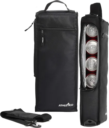 Athletico Bolsa térmica de golf: enfriador aislado de lados suaves con capacidad para un paquete de 6 latas o dos botellas de vino