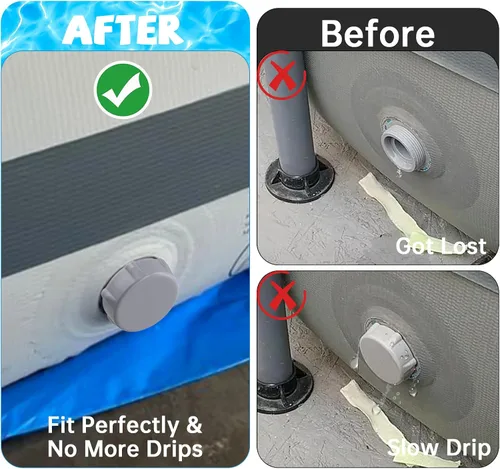 Miniatura 4 de Tapa de válvula de drenaje de repuesto compatible con Bestway Pool, tapa de drenaje resistente, tapas de manguera de plástico, ajuste perfectamente