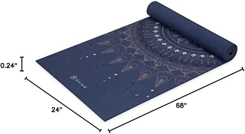 Miniatura 5 de Gaiam - Alfombrilla de yoga, 6 mm, extra gruesa, antideslizante, de primera calidad, para todo tipo de yoga, pilates y ejercicios en el suelo