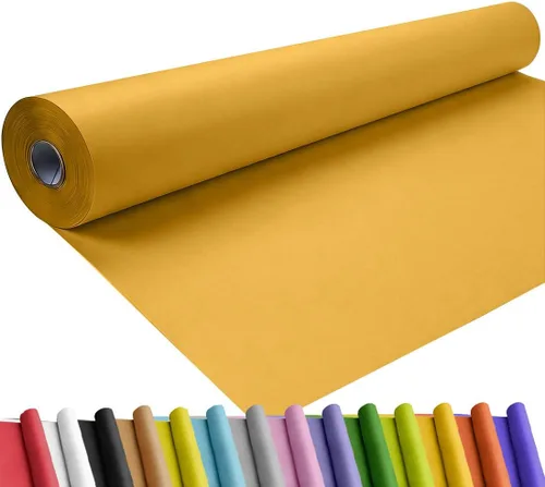 Miniatura 10 de SMART&CASUAL Papel de regalo negro de 17.8 x 760 pulgadas (63 pies) de papel kraft para regalo, tablón de anuncios, ramos, flores, niños, embalaje