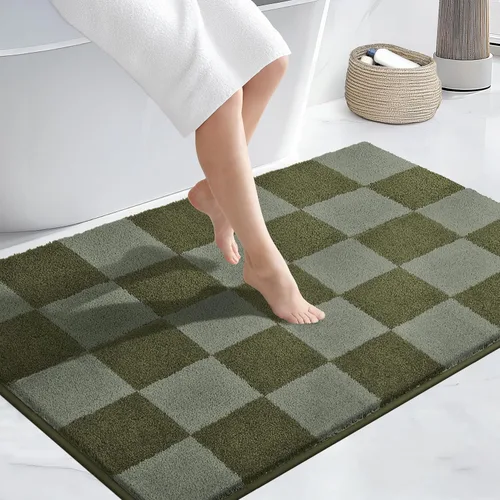 Miniatura 24 de PURRUGS Alfombra de baño antideslizante lavable a máquina 20 x 30 pulgadas, tapete de baño súper absorbente y de secado rápido, alfombra de baño