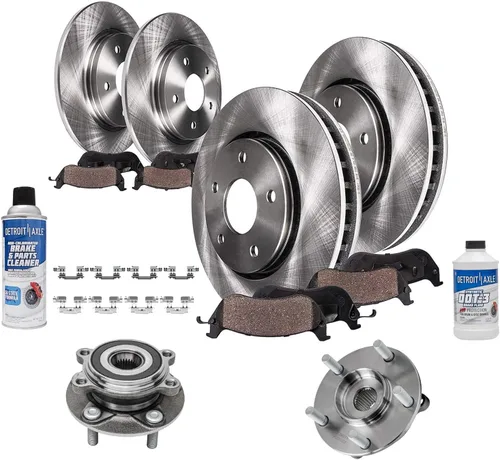 Miniatura 64 de Detroit Axle - 4 rotores de freno para Ford 2012 2013 2014 F-150 Lobo, repuesto de rotores de freno de disco: rotor delantero de 13.78 pulgadas