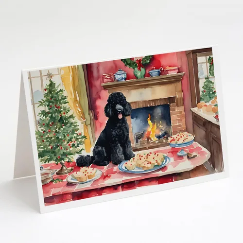Miniatura 134 de Caroline's Treasures DAC3884GCA7P Paquete de 8 tarjetas en blanco de Navidad con galletas de husky siberiano Tarjetas de felicitación con sobres