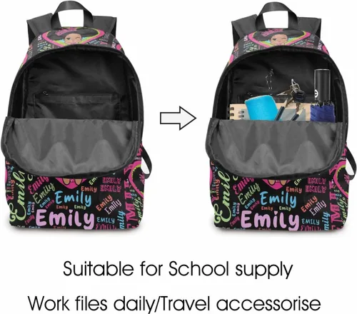 Miniatura 54 de Texto personalizado Elefante desgaste gafas mochila mochila mochila casual Daypack bolsa para mamá niñas, color86-4, Mochilas Daypack