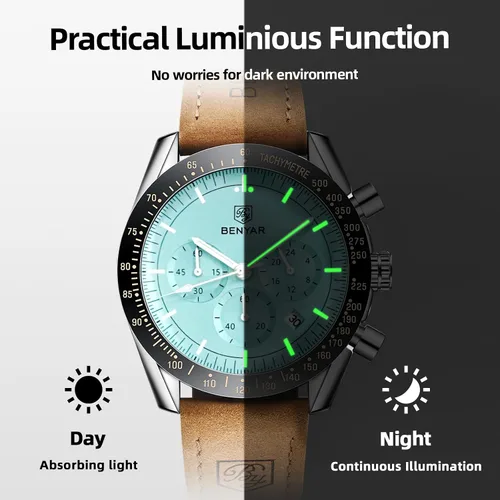 Miniatura 4 de BY BENYAR Reloj de pulsera para hombre Tienda analógico, relojes para hombre, negocios, trabajo, impermeable, cronógrafo, para hombre, moda