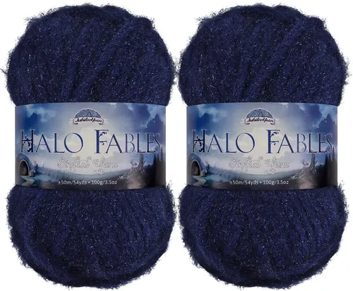 Miniatura 23 de JubileeYarn Halo Fables Yarn - 100g/Skein Bulky Polyester - North Wind Sun - 2 Skeins