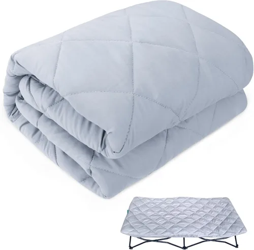 Miniatura 7 de Sábana para Regalo My Cuna Cama portátil para niños pequeños, cuna de viaje Joovy (solo sábana, cama no incluida), funda acolchada para cuna de Azul