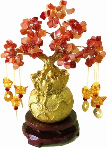 Miniatura 4 de Árbol de la Abundancia de Feng Shui de citrino/Árbol de Dinero de citrino y Árbol de citrino, Árbol de Cristal de Grifo/Árbol de Fortuna de Dragón