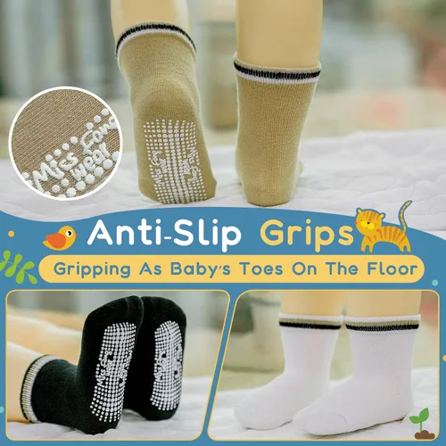 Miniatura 3 de Baby Socks With Non Slip Grips Toddler Socks Infant Socks For 0-6,6-12,12-36 months Baby Boy Girl by Miss Fong Wear