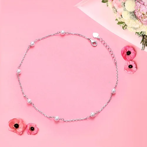Miniatura 3 de Daochong - Tobillera de plata esterlina S925 ajustable, para mujer