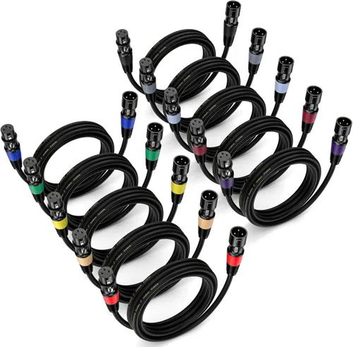 Miniatura 15 de EBXYA - Cables XLR 1,5 m 6 Pack - Cable de micrófono XLR macho a hembra 3 pines balanceado